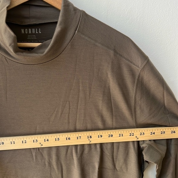 NOBULL Men's Blended Merino Wool Mock Neck Long Sleeve Shirt Fallen Rock XXL - Picture 12 of 12